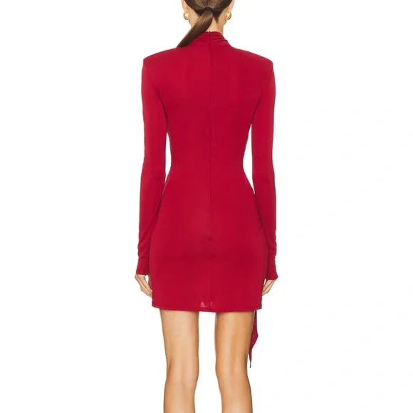 Cinq a Sept Mini Long Sleeve Johnson Dress in Rosewood - Picture 2 of 4